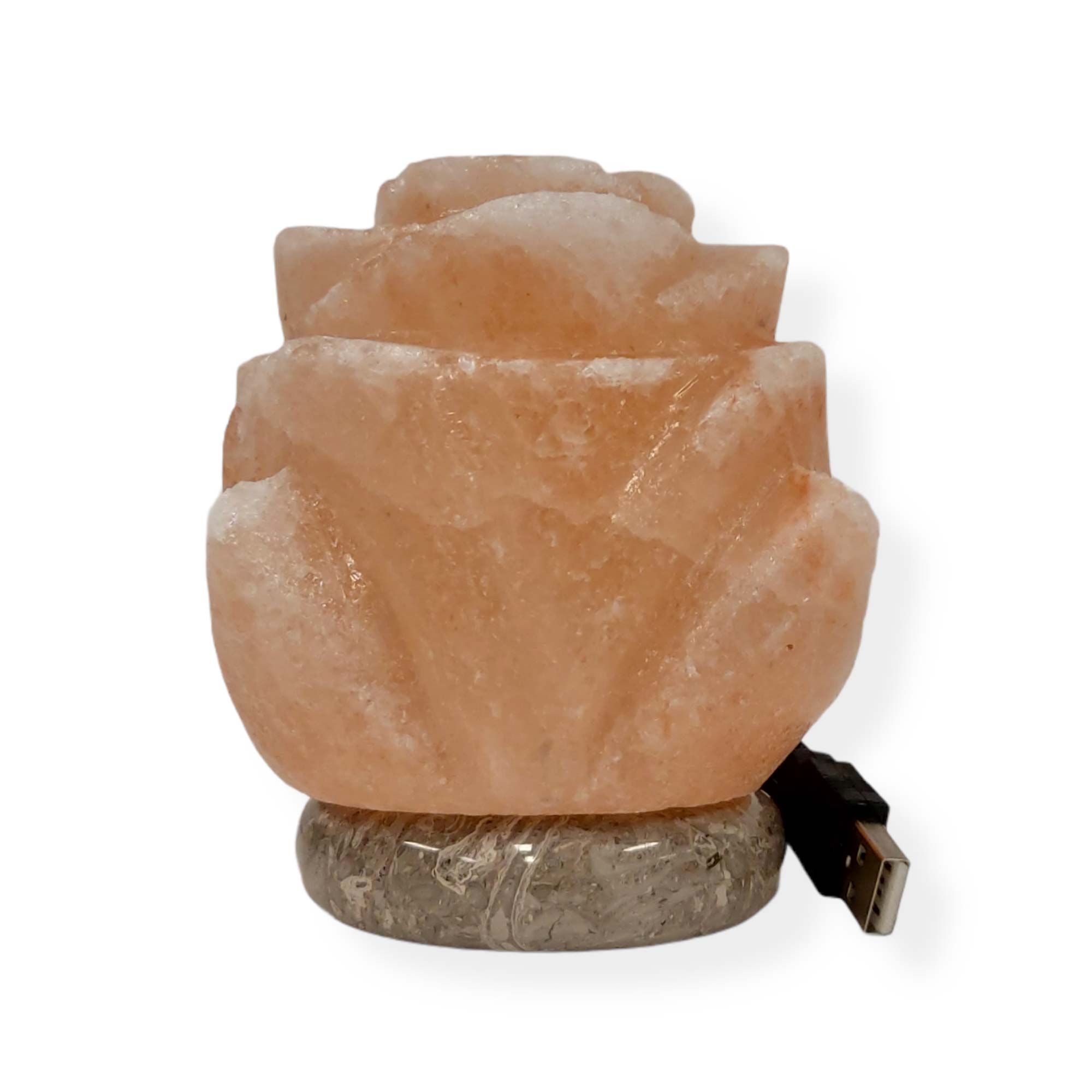 USB Himalayan Pink Rock Salt Lamp - Carved Shape Crystal LED Light-13