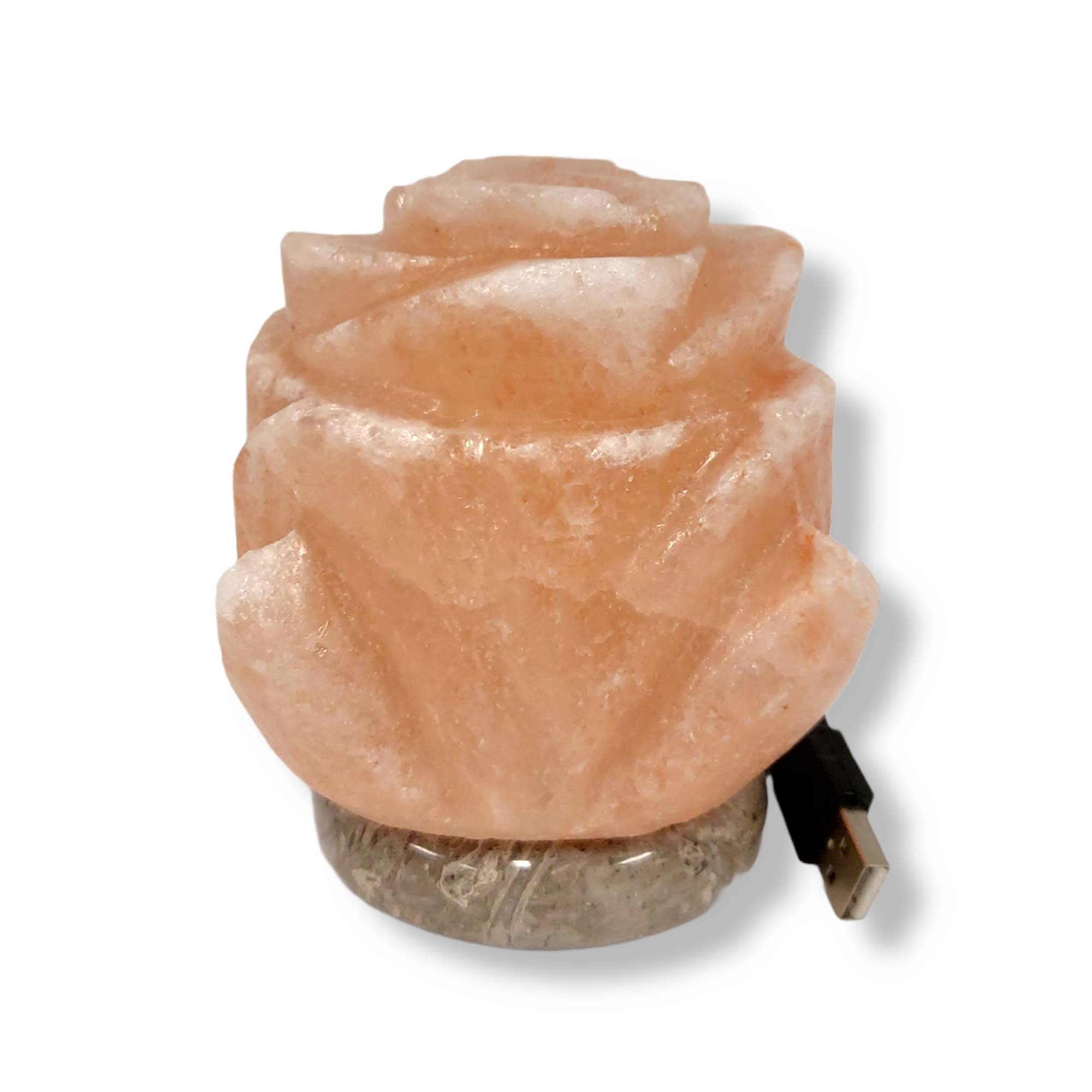 USB Himalayan Pink Rock Salt Lamp - Carved Shape Crystal LED Light-14