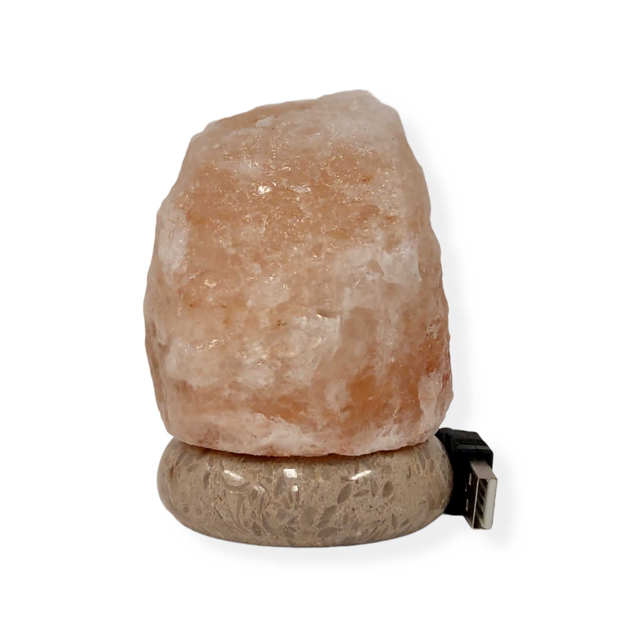 USB Himalayan Pink Rock Salt Lamp - Carved Shape Crystal LED Light-8