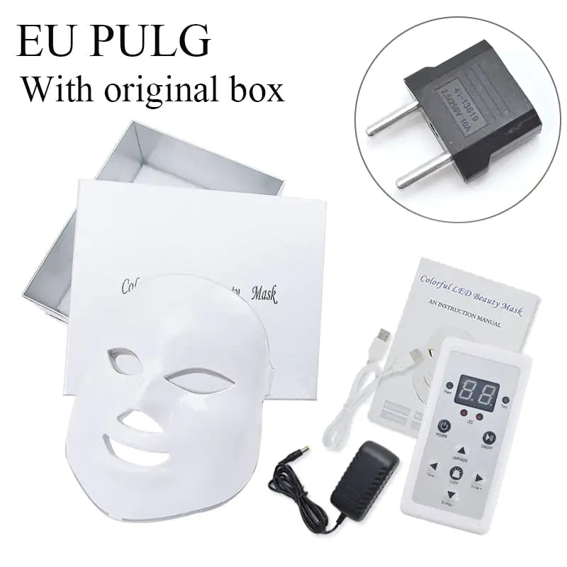 USB 7 Colors LED Facial Mask