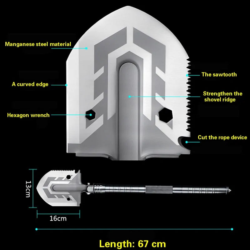 Outdoor Multi-purpose Folding Military Shovel Garden Tools