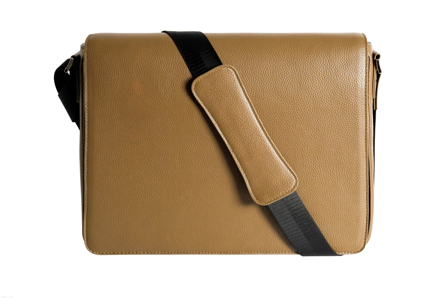 Unisex Vky Konstantine Large Leather Messenger Shoulder Bag Handbag - Taupe-0