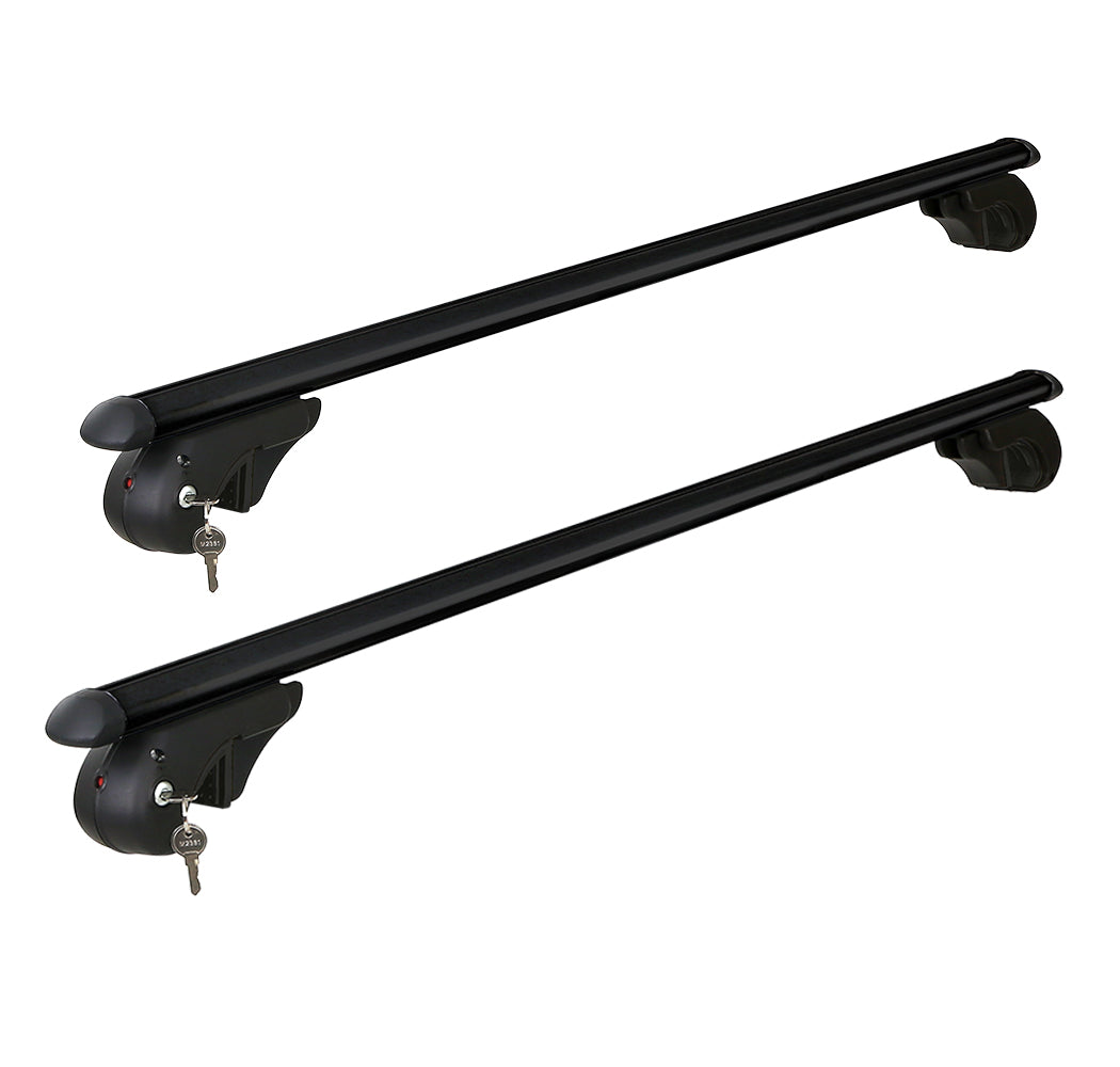 Universal Car Roof Rack 1080mm Cross Bars Aluminium Black Adjustable  Car 90kgs load Carrier-0