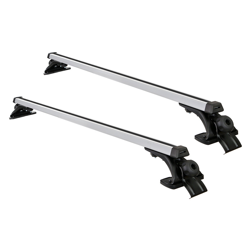 Universal Car Roof Rack 1450mm Cross Bars Aluminium Silver Adjustable Brackets Carrier 90kg-2