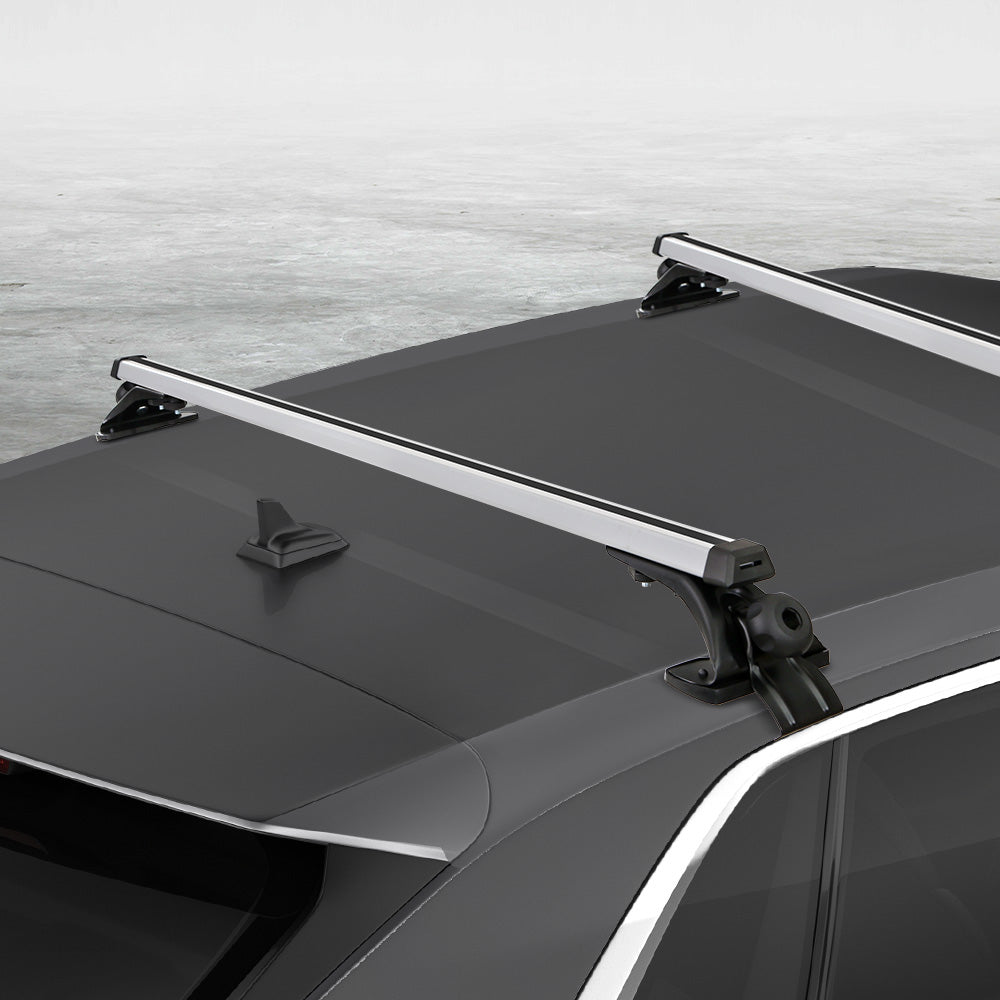 Universal Car Roof Rack 1450mm Cross Bars Aluminium Silver Adjustable Brackets Carrier 90kg-6