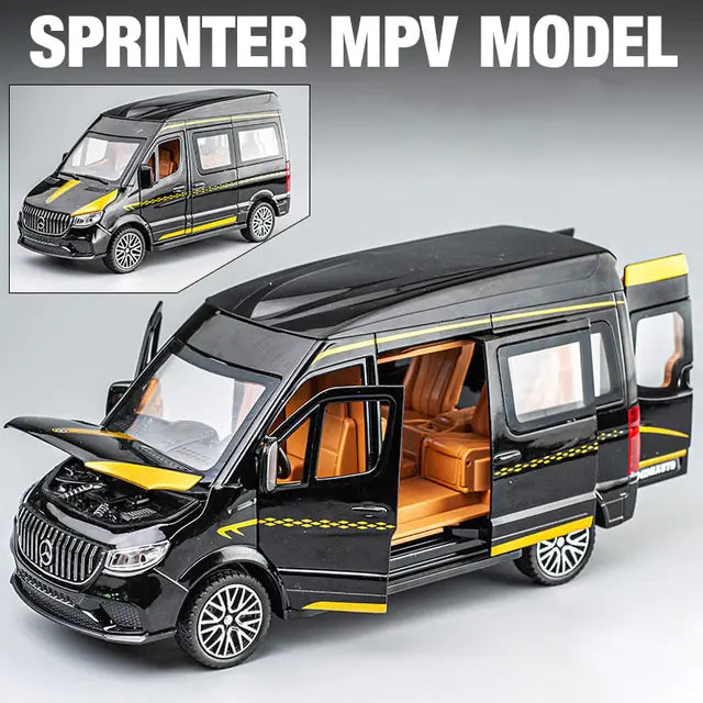 1:24 Alloy Benz Sprinter MPV Van Toy Car