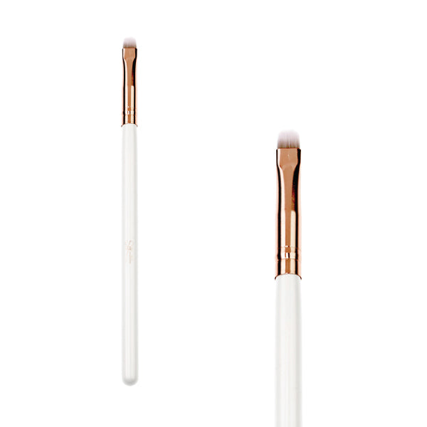 VEGAN SMALL SHADOW BRUSH WHITE & ROSE GOLD-0