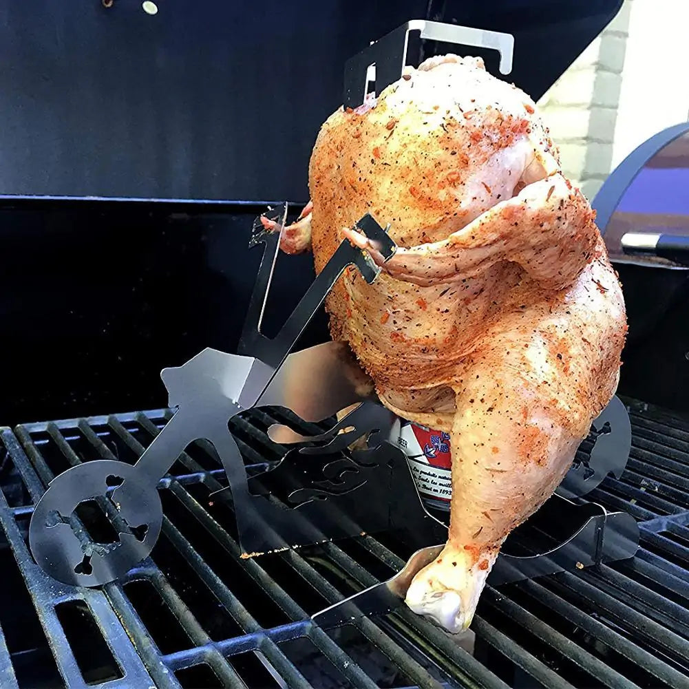 Chicken Motorcycle Barbeque Steel Rack