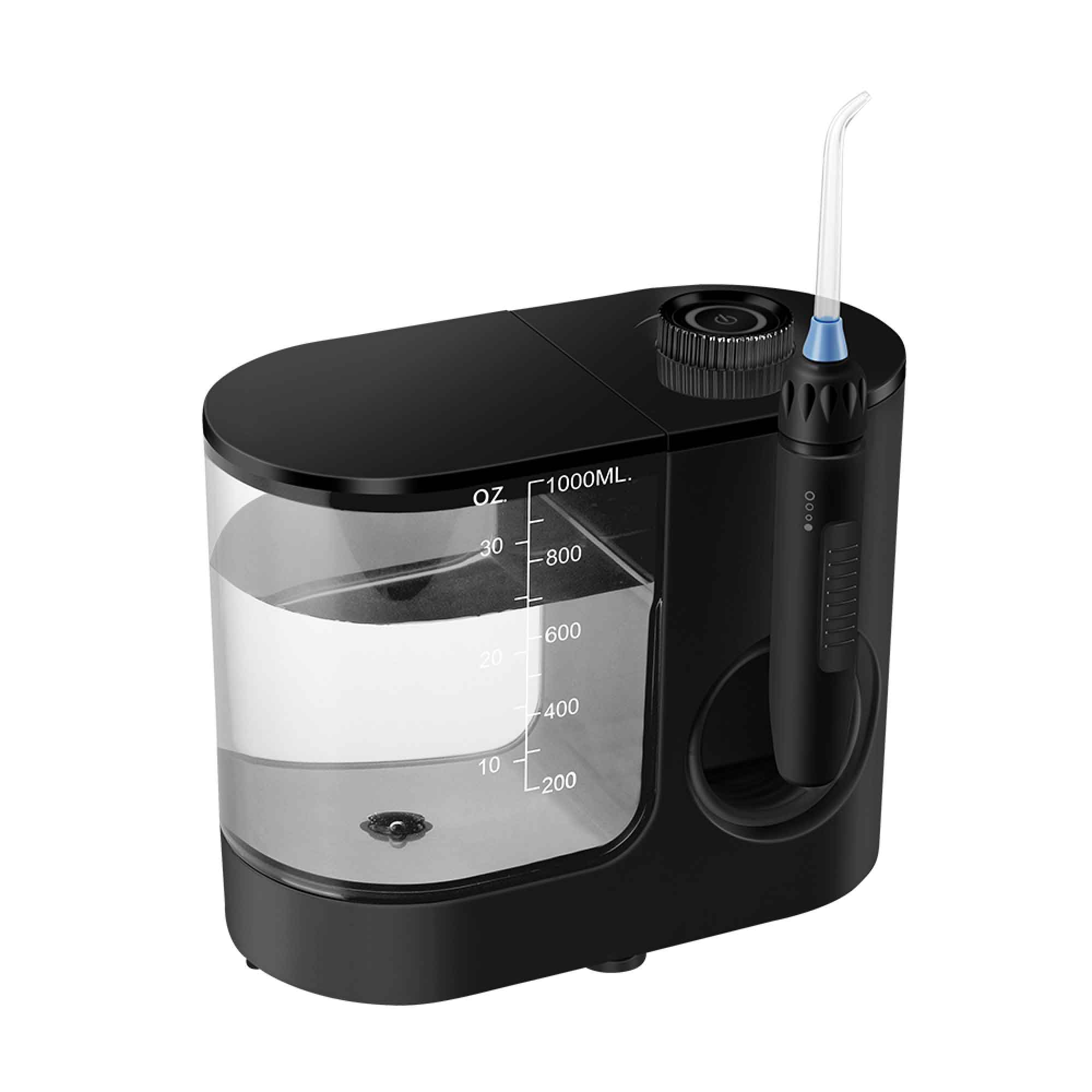 Water Jet Dental Flosser 1000ml Black - Electric Oral Pressure Irrigator-0