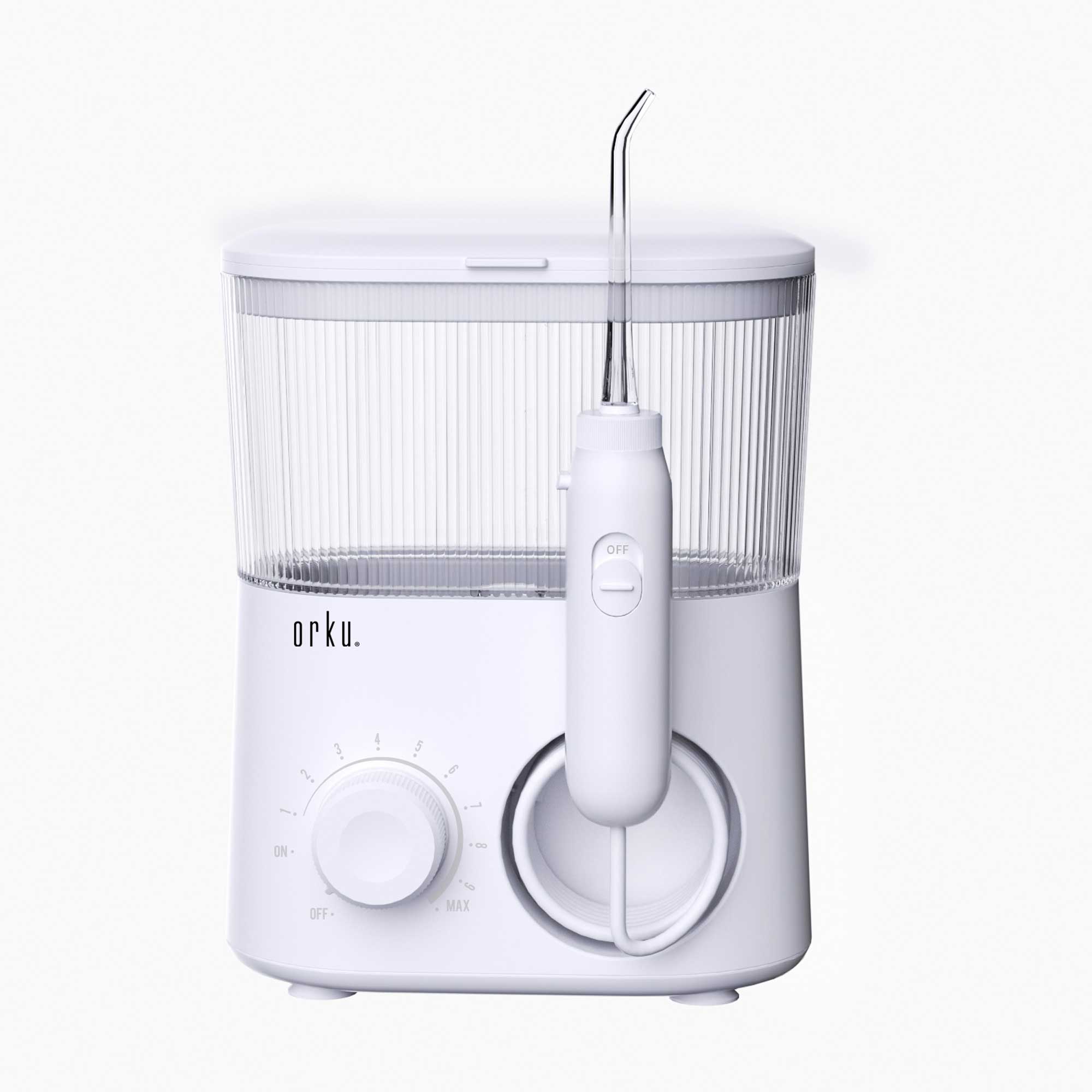 Water Jet Dental Flosser 600ml White - Electric Oral Pressure Tooth Irrigator-0