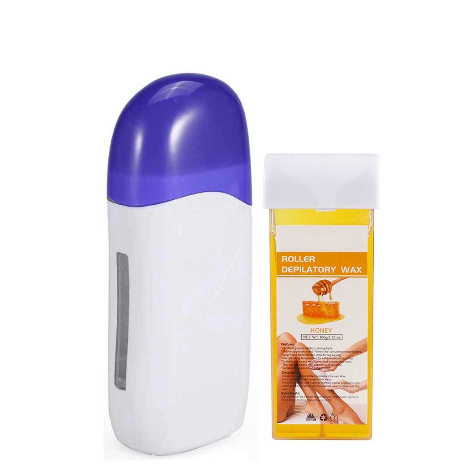 Wax Roll On Heater Warmer + Waxing Cartridge - Salon Hair Removal-5