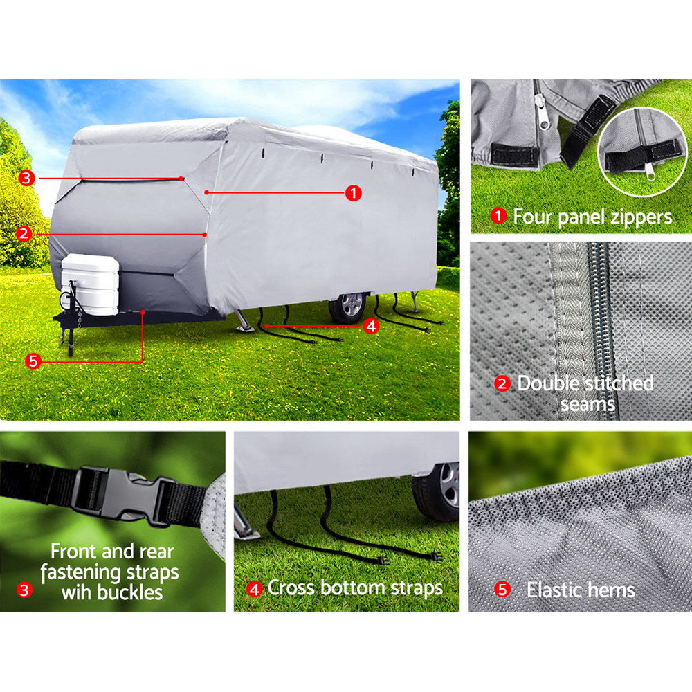 Weisshorn 20-22ft Caravan Cover Campervan 4 Layer UV Water Resistant-4