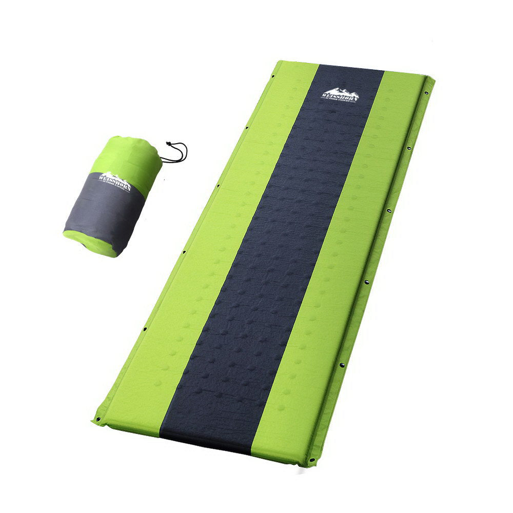 Weisshorn Self Inflating Mattress Camping Sleeping Mat Air Bed Pad Single Green-0