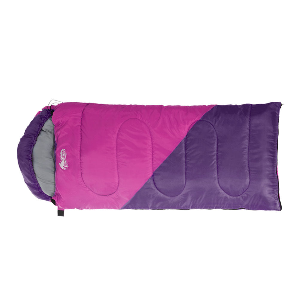 Weisshorn Sleeping Bag Bags Kid 172cm Camping Hiking Thermal Pink-2