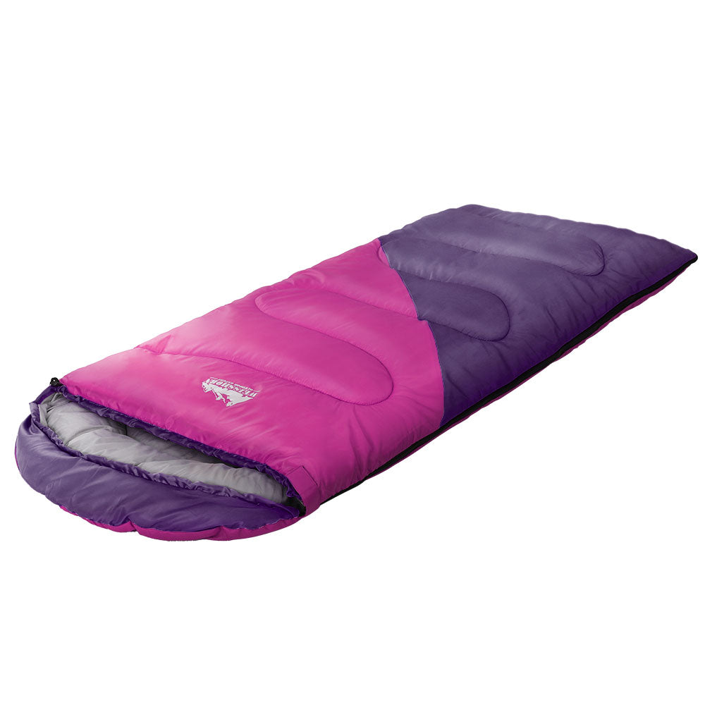 Weisshorn Sleeping Bag Bags Kid 172cm Camping Hiking Thermal Pink-0