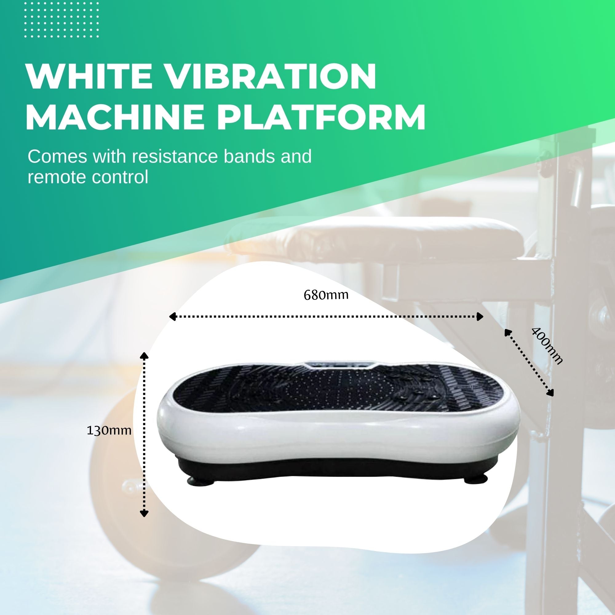 White Vibration Machine Platform - Exercise Vibrating Plate - Whole Body Workout-1