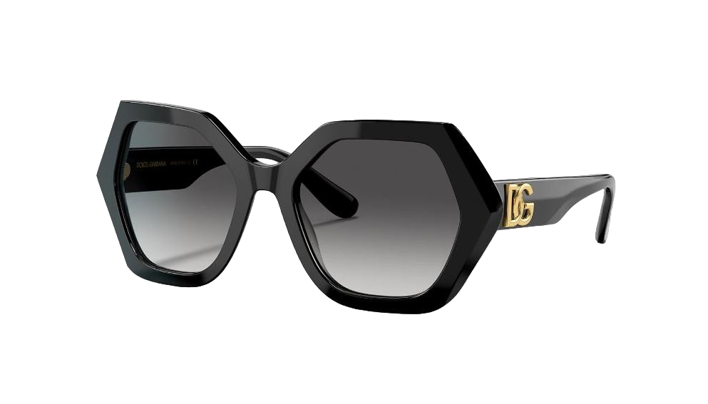 Womens Dolce & Gabbana Sunglasses Dg4406 Black/ Grey Gradient Sunnies-0