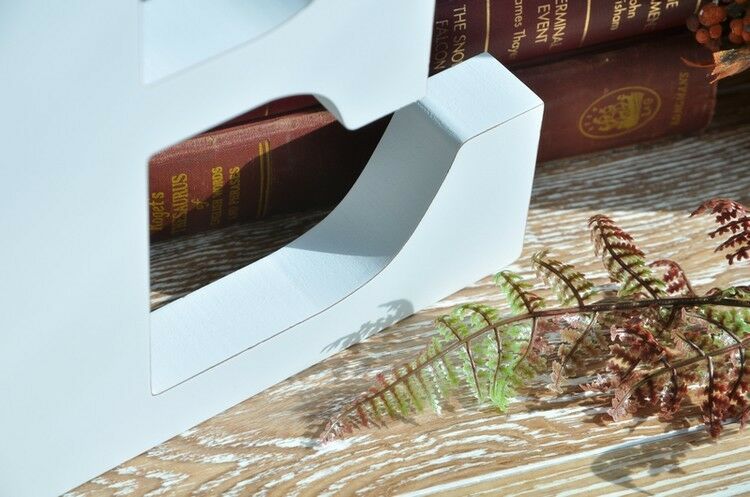 Wooden Letters Small 15cm White Alphabet Wedding Home Birthday - H-6