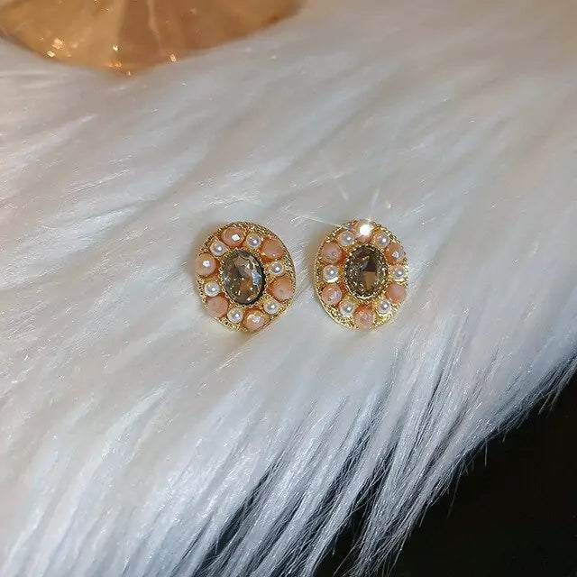 Winter Color Crystal Earrings