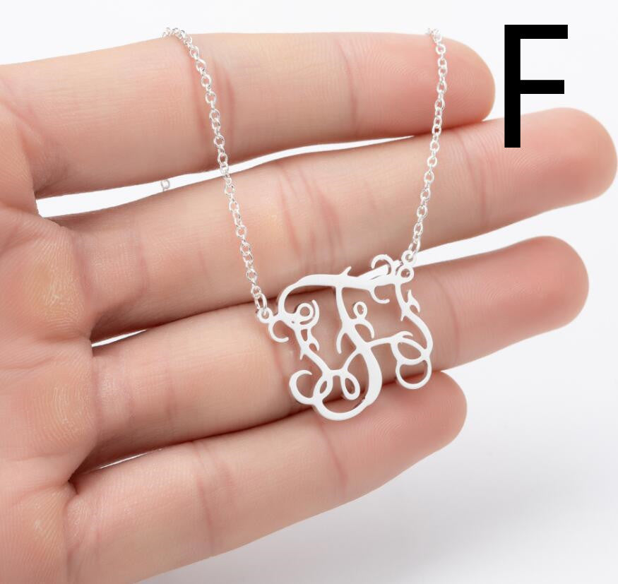 Letter Pendant British Stainless Steel Clavicle Chain