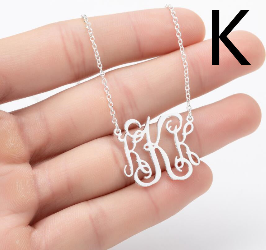 Letter Pendant British Stainless Steel Clavicle Chain