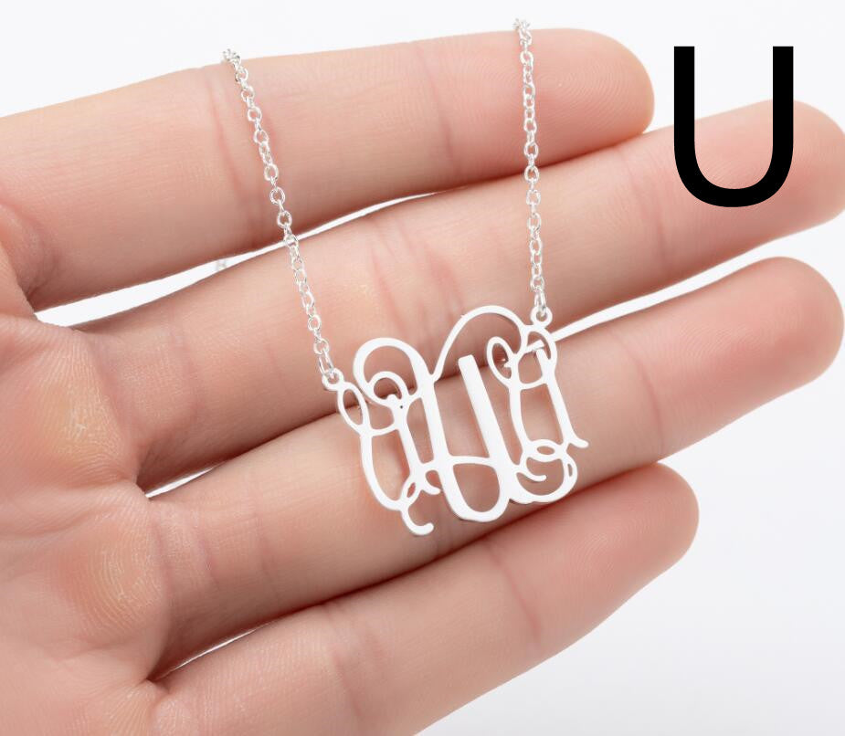 Letter Pendant British Stainless Steel Clavicle Chain