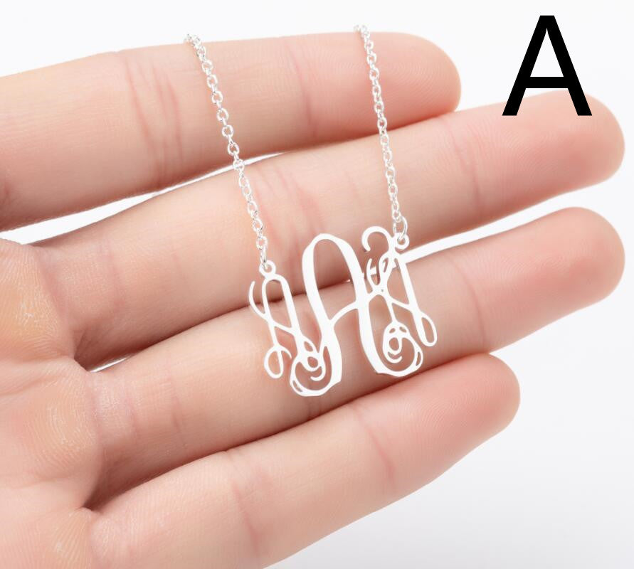 Letter Pendant British Stainless Steel Clavicle Chain