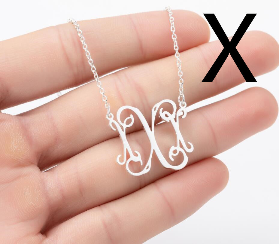 Letter Pendant British Stainless Steel Clavicle Chain