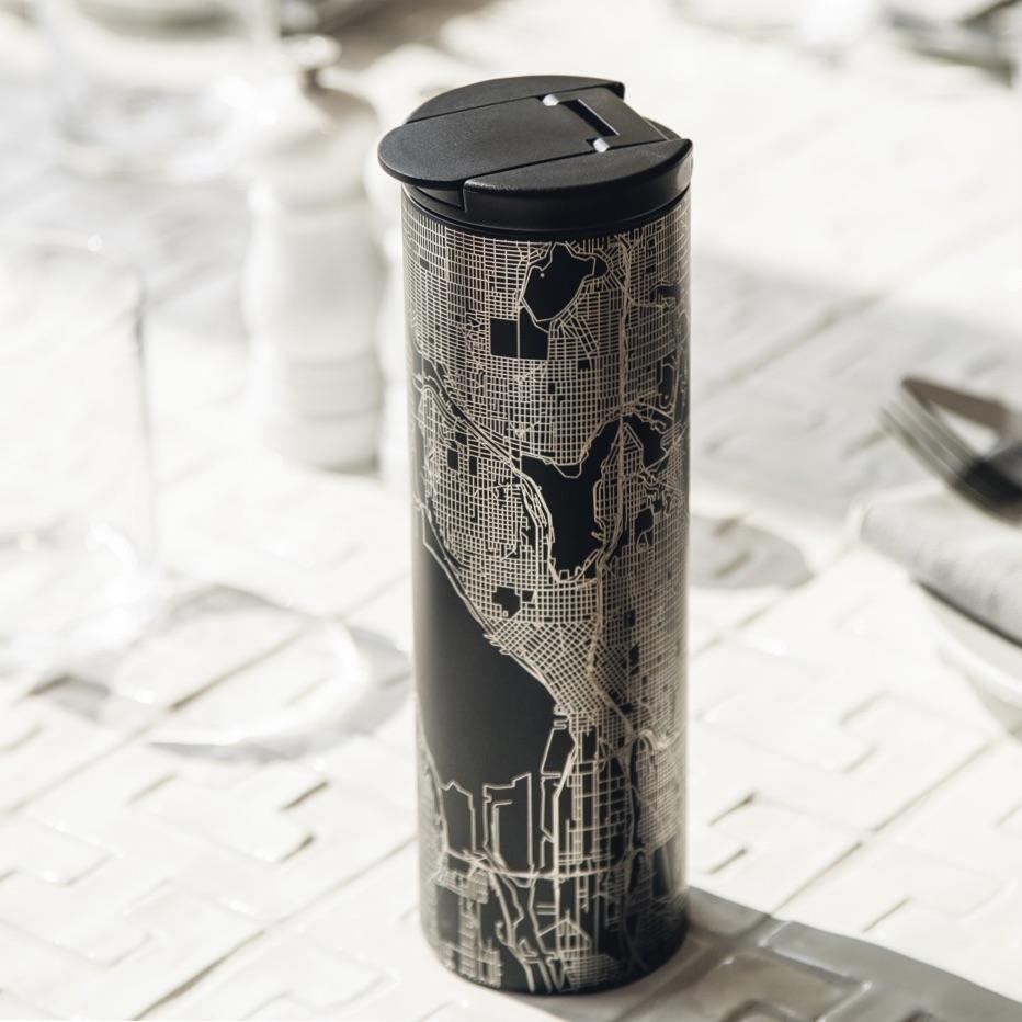 Boonville - Missouri Map Tumbler in Matte Black