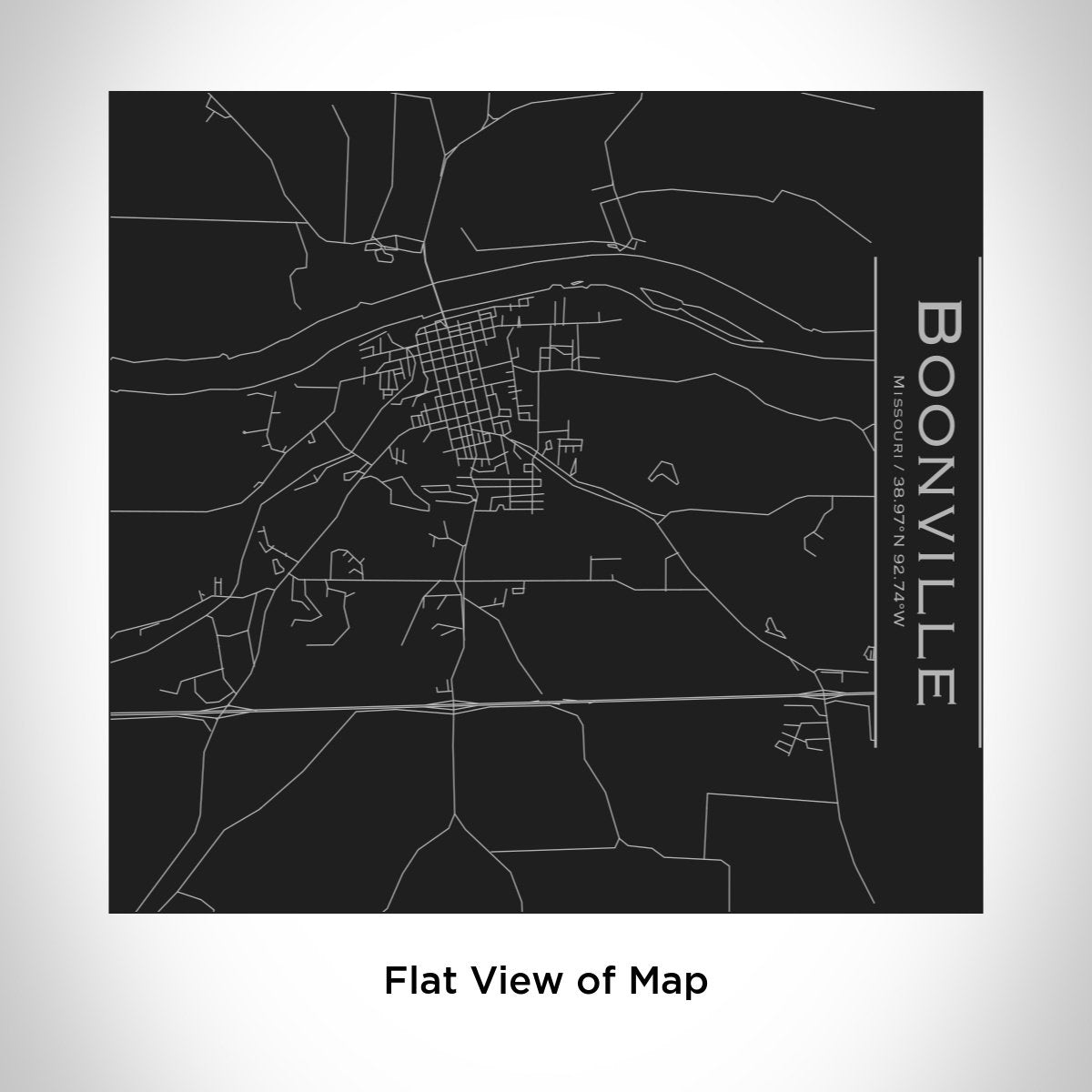Boonville - Missouri Map Tumbler in Matte Black