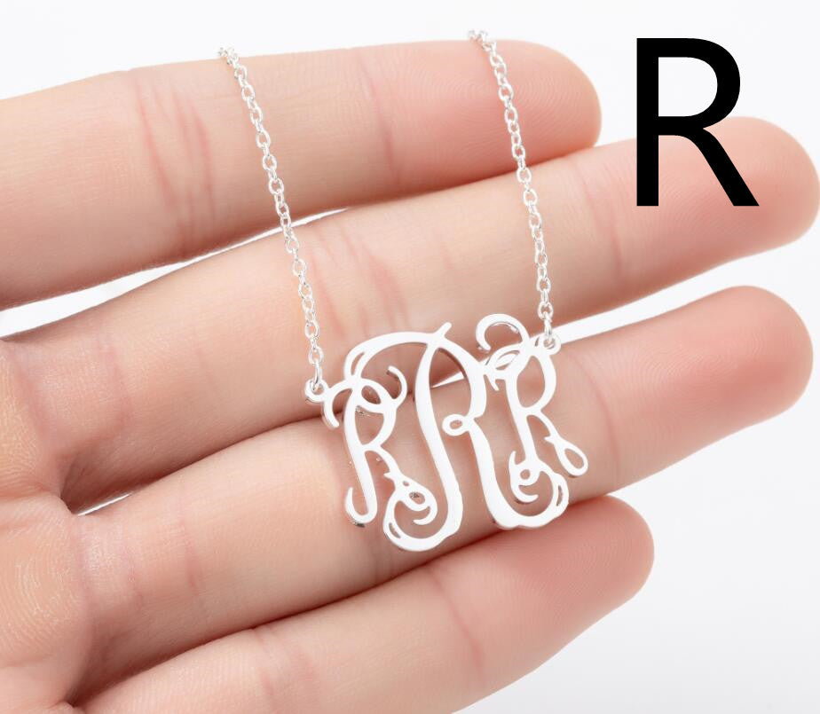 Letter Pendant British Stainless Steel Clavicle Chain