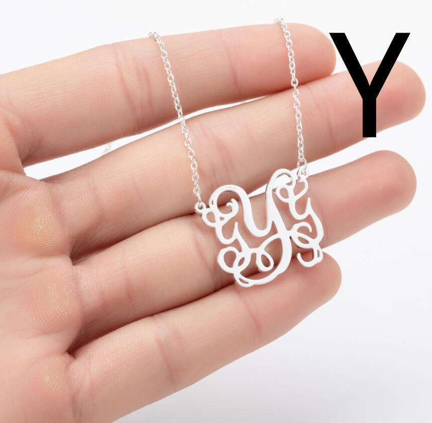 Letter Pendant British Stainless Steel Clavicle Chain