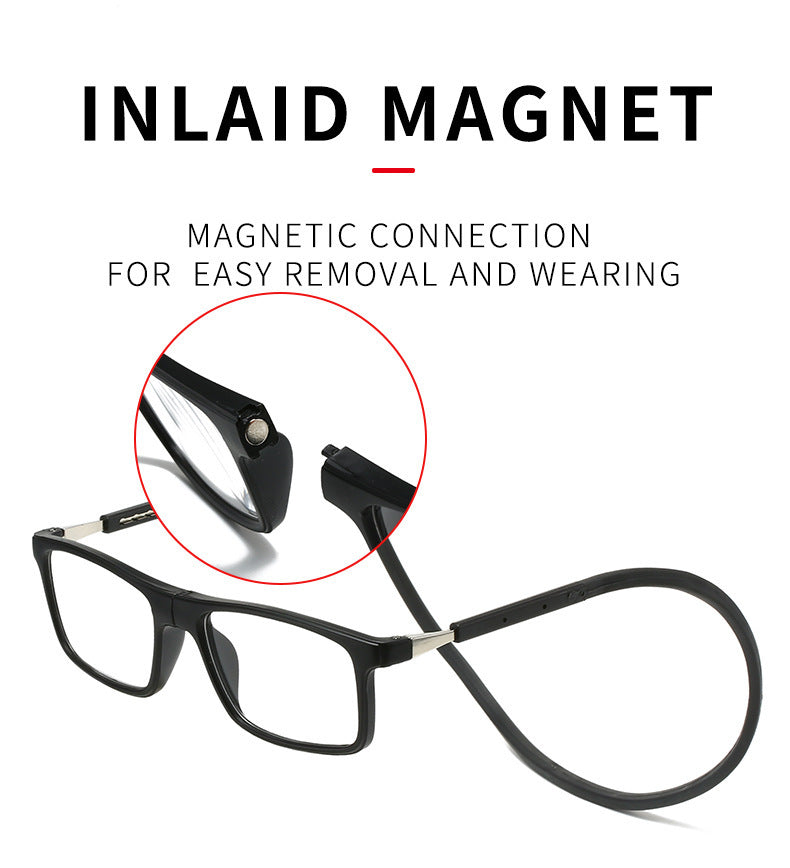 Men's And Women's Portable Halter Magnetic Reading Glasses