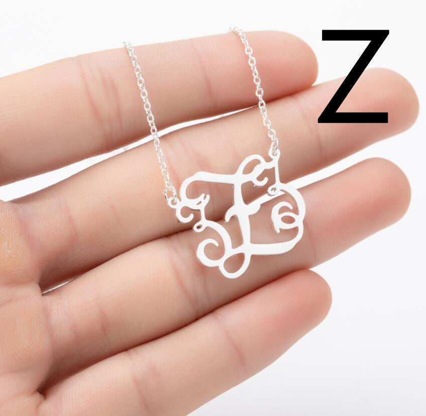 Letter Pendant British Stainless Steel Clavicle Chain