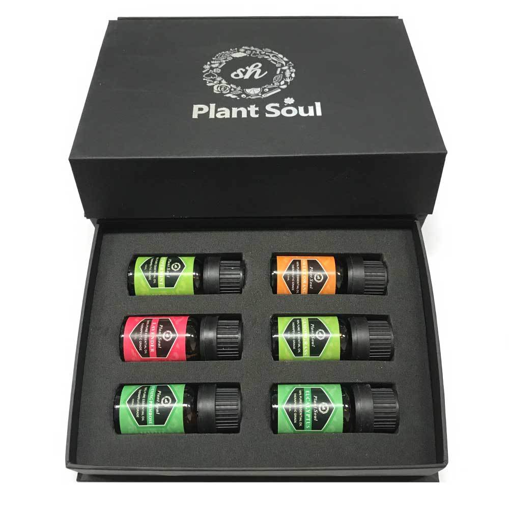 Essential Oils Gift Box - 6 x 10ml Bottles Gift Pack Plant Soul Oil Selection-0