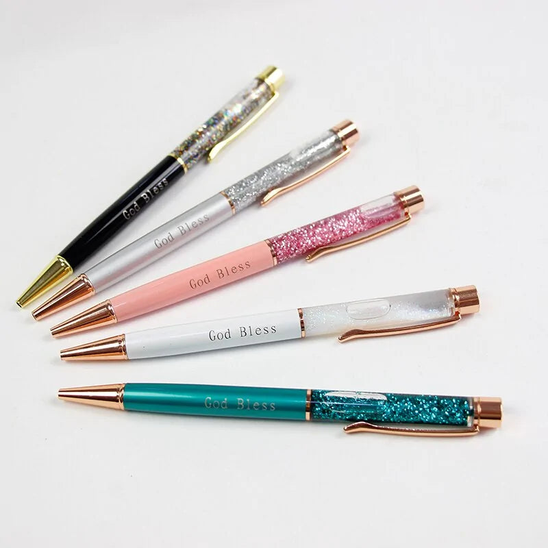 Custom Engraved Gold Foil Metal Ballpoint Pen with Laser Customization Options