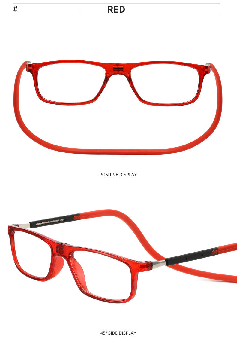 Men's And Women's Portable Halter Magnetic Reading Glasses