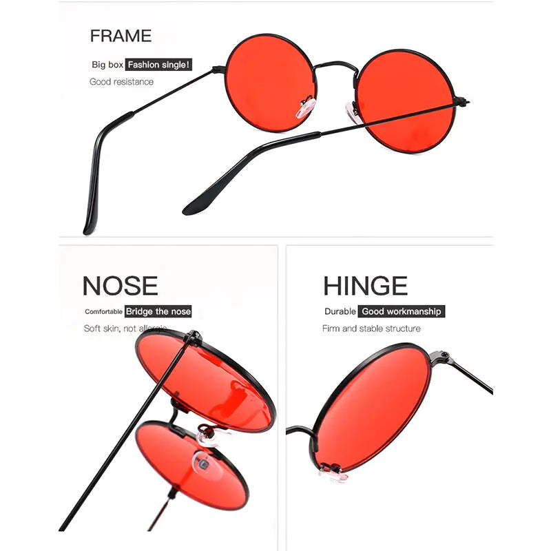 Small Retro Round Sunglasses for Women