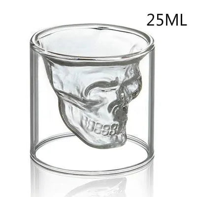 Double Layered Glass Skull Coffee Mug