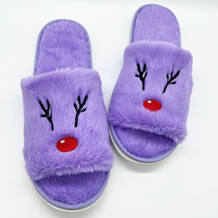 Women Christmas Slippers Plush