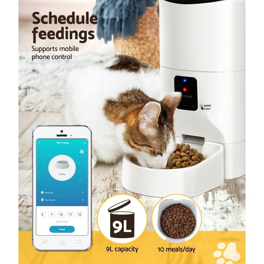 i.Pet Automatic Pet Feeder 9L Auto Wifi Dog Cat Feeder Smart Food App Dispenser-6