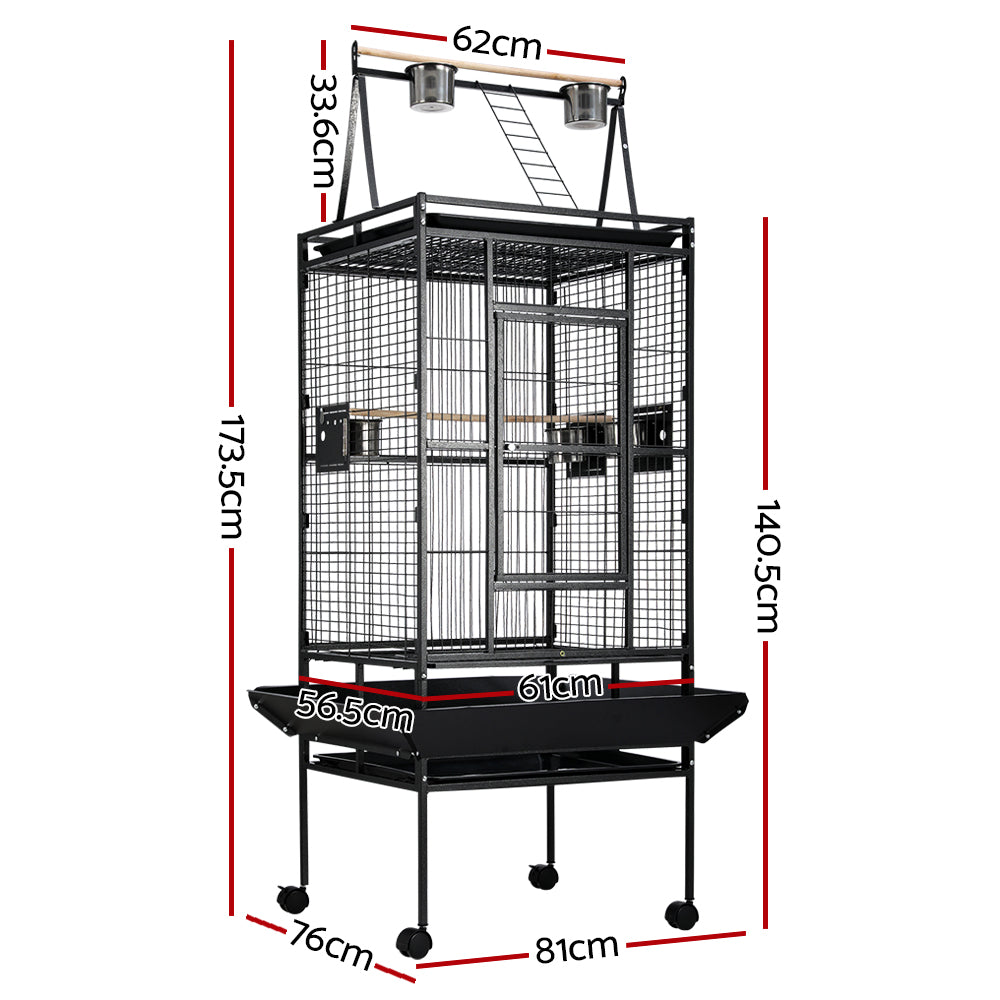 i.Pet Bird Cage Pet Cages Aviary 173CM Large Travel Stand Budgie Parrot Toys-1