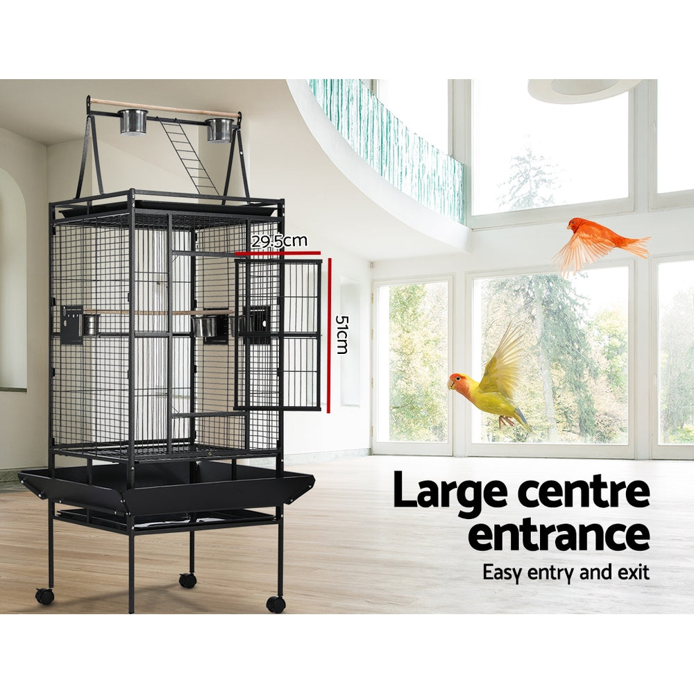 i.Pet Bird Cage Pet Cages Aviary 173CM Large Travel Stand Budgie Parrot Toys-5