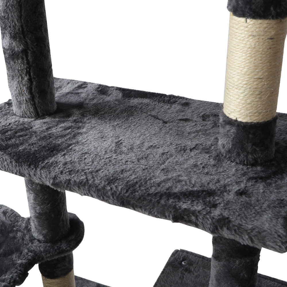 i.Pet Cat Tree 140cm Trees Scratching Post Scratcher Tower Condo House Furniture Wood-6