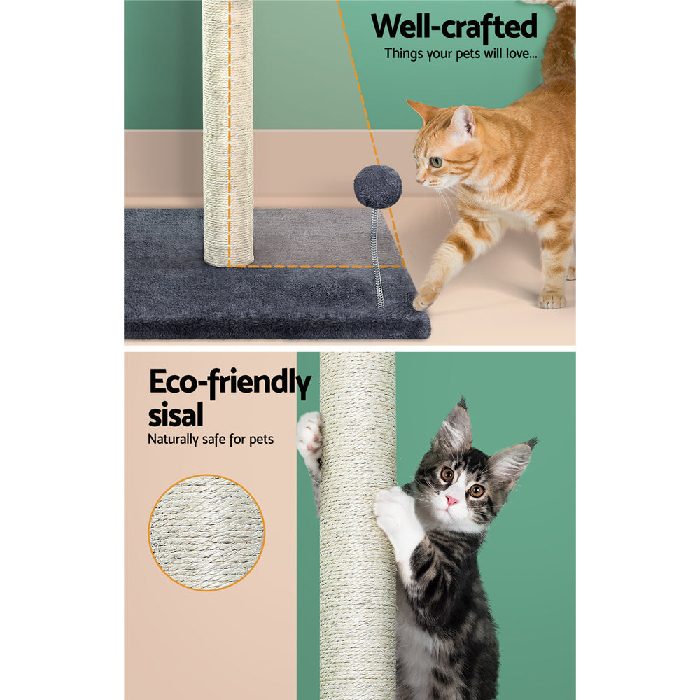 i.Pet Cat Tree Scratching Post Scratcher Tower Condo House Hanging toys Grey 105cm-5