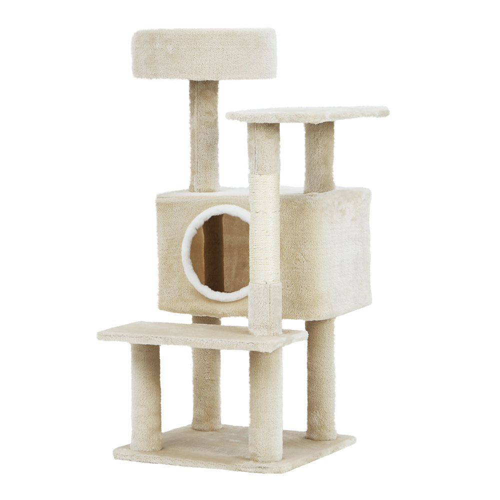 i.Pet Cat Tree Tower Scratching Post Scratcher Wood Condo House Bed Trees 90cm-0