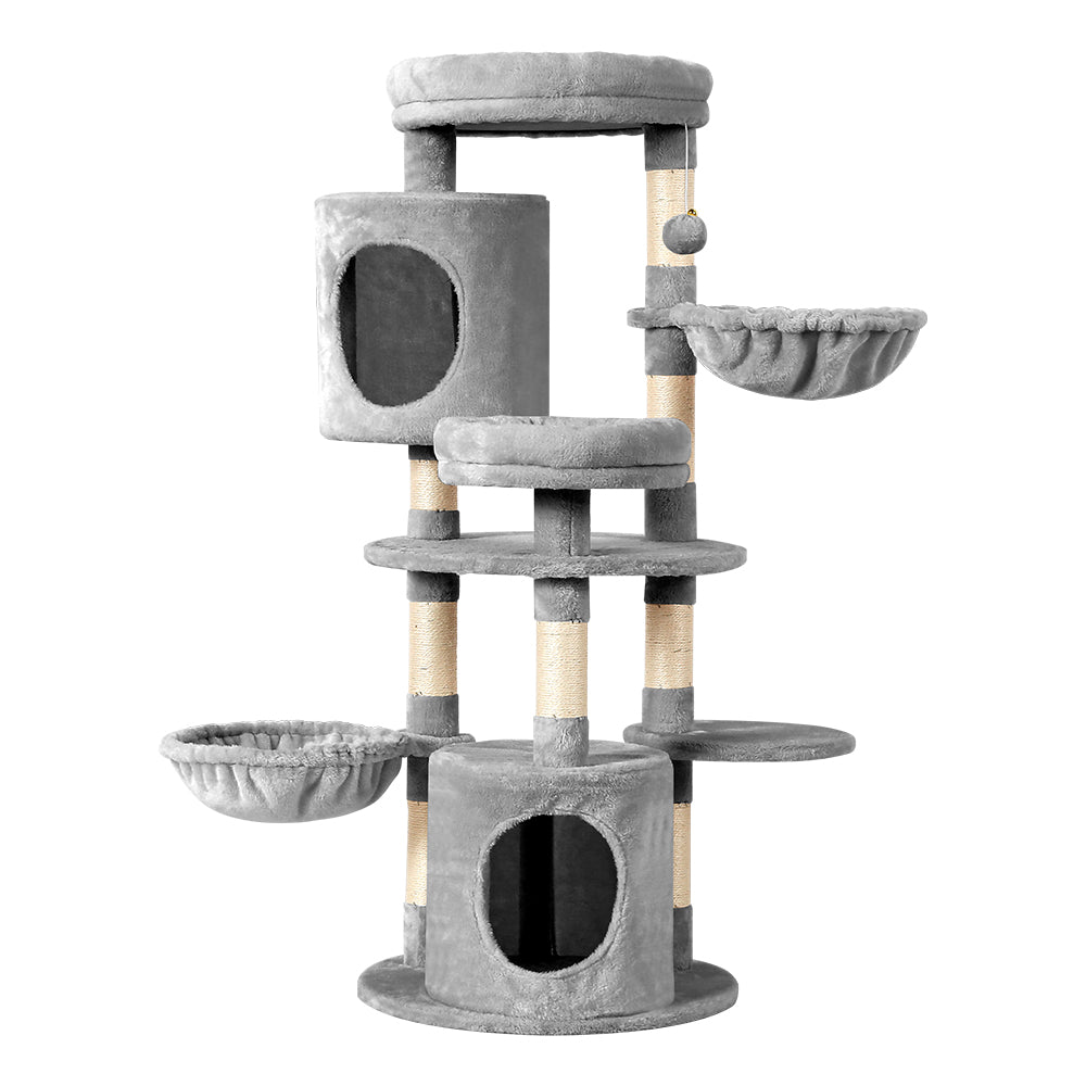 i.Pet Cat Tree Tower Scratching Post Scratcher Wood Condo House Toys Bed 123cm-2