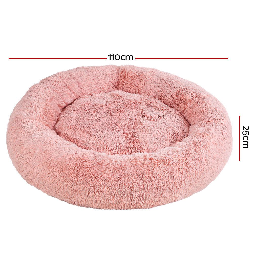 i.Pet Dog Bed Pet Bed Cat Extra Large 110cm Pink-1