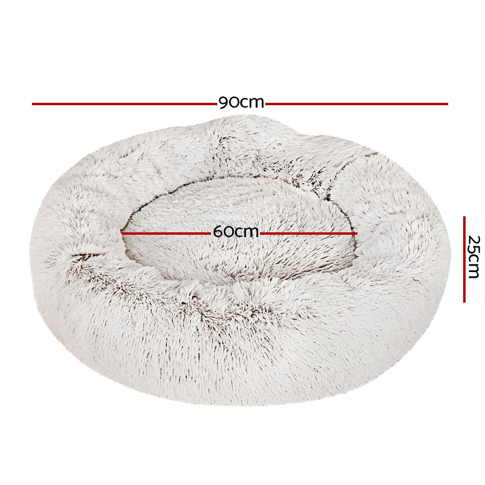 i.Pet Dog Bed Pet Bed Cat Large 90cm White-1