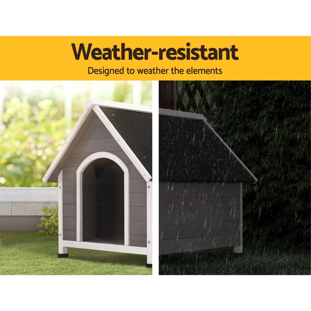 i.Pet Dog Kennel Outdoor Wooden Indoor Puppy Pet House Weatherproof XL Large-4